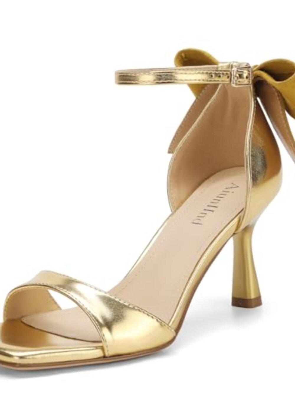 Faux Leather Bow Kitten Heel Dress Sandals Wedding Prom Party Heels
